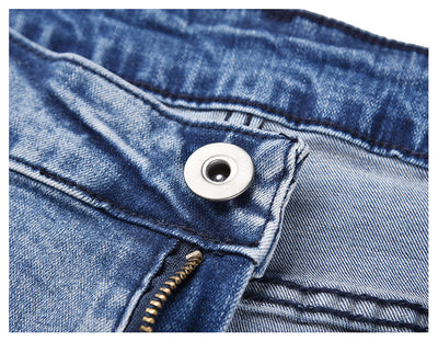 Jeans Slim Fit Elásticos con Detalles Graffiti y Rotos - Image 10