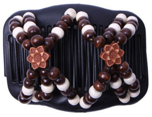 Peine Mágico Elástico con Perlas para el Cabello - Clip Accesorio Versátil