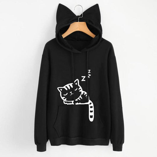 Sudadera Estampada Holgada con Capucha para Mujer - Image 9