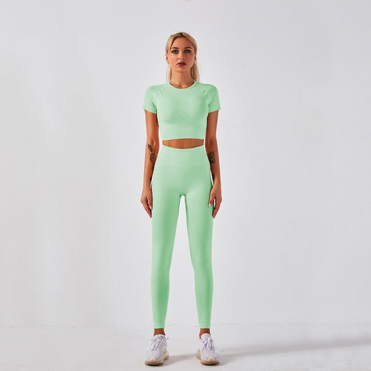 Conjunto Deportivo Mujer Yoga Sin Costuras - Diseño Seamless Ajustado - Image 4