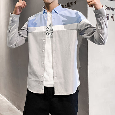 Camisa de Algodón con Bloques de Color para Hombre - Image 3