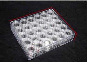 Caja de Muestras de Laboratorio con Diamantes Adhesivos