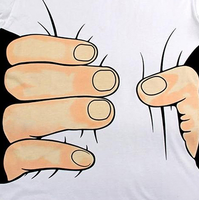 Playera de Manga Corta con Estampado de Mano 3D - Image 2