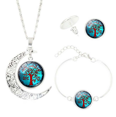 Aretes Árbol de la Vida con Piedras Preciosas - Image 5