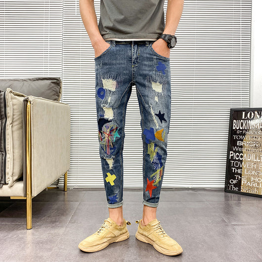 Jeans Slim Fit con Bordado de Logo para Hombre - Image 9