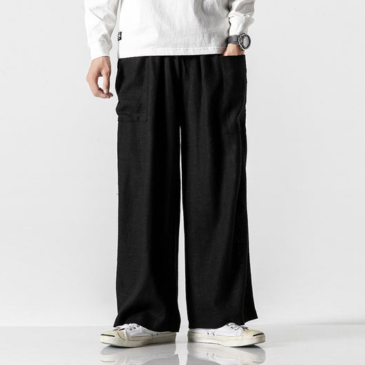 Pantalones Anchos Retro Estilo Chino Vintage Boyfriend - Image 9