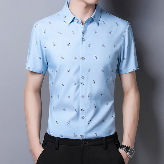 Camisa Ejecutiva de Algodón para Hombre - Manga Corta - Image 11