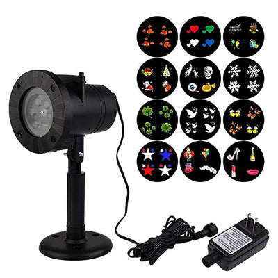 Proyector LED Navideño Impermeable con 12 Diseños de Copos de Nieve para Jardín - Image 4
