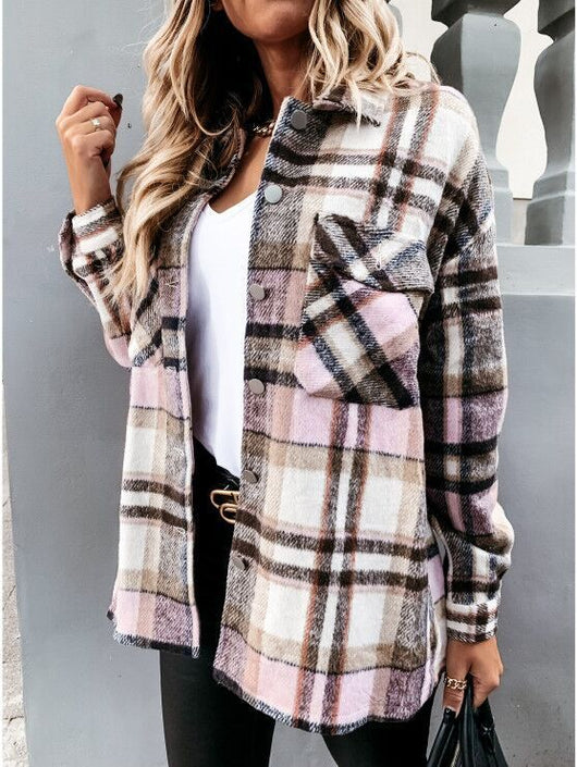 Camisa Chaqueta de Cuadros Manga Larga para Otoño e Invierno - Image 5