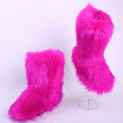 Botas de Nieve para Mujer con Pelaje de Zorro Imitado y Forro de Lana - Image 2