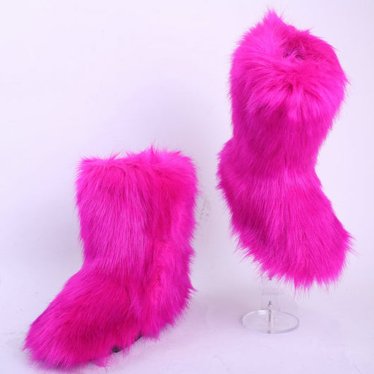 Botas de Nieve para Mujer con Pelaje de Zorro Imitado y Forro de Lana - Image 2