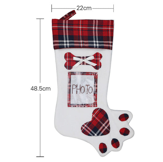 Bolsa de Regalo Navideña con Calcetines Estampado de Garras de Perro - Image 3