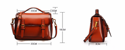 Bolso Mensajero de Cuero Genuino - Estilo Versátil para Mujer - Image 7