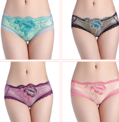 Shorts Cortos de Encaje Bordado con Flores para Mujer - Image 17