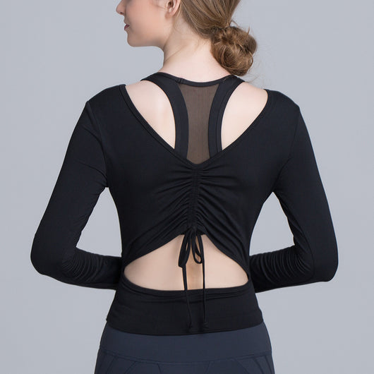 Playera Deportiva Ajustada de Manga Larga para Mujer Yoga y Fitness - Image 2