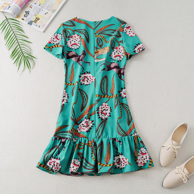 Vestido Animal Print con Volantes - Image 2