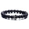 European and American fashion micro inlaid zircon crown bracelet volcanic stone acrylic bracelet Negro B
