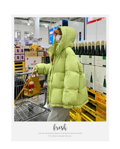 Chaqueta Corta de Plumón Blanco para Mujer - Abrigo Elegante de Invierno - Image 38