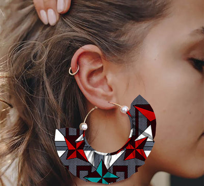 Aretes Artesanales Estampados de Diseño Exagerado - Image 37