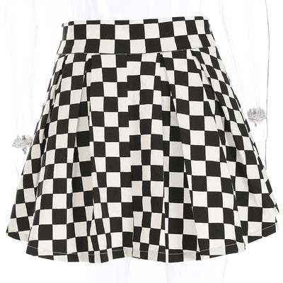 Falda de Cuadros Blanco y Negro - Image 5