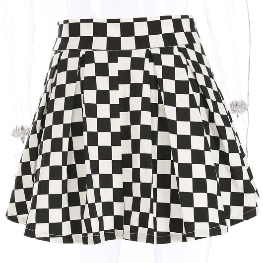 Falda de Cuadros Blanco y Negro - Image 5