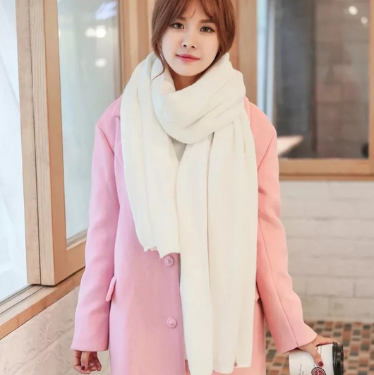 Bufanda de Lana Merino y Cachemira Tejida Estilo Coreano Unisex - Image 24
