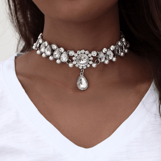 Collar Gargantilla Diosa del Océano con Cristales