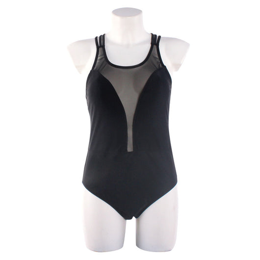 Traje de Baño Entero Talla Grande para Mujer - Diseño Europeo con Detalles de Gasa - Image 4