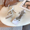 Sandalias de Tacón Cuadrado Estilo Hada - Stileto Blanco Tendencia Net Red