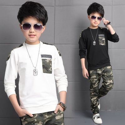 Conjunto Deportivo Infantil Camuflaje de Algodón - Sudadera y Pantalón Largos - Image 4
