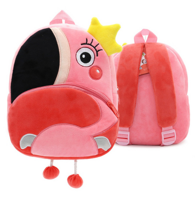 Mochila Escolar Infantil Arcoíris con Diseño Cartoon y Material Suave Peluche - Image 4