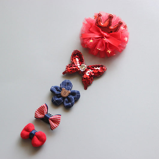 Set de 5 Diademas Princesa para Bebé con Horquillas Decorativas - Image 25