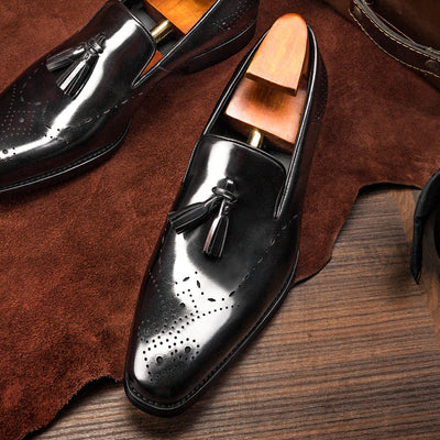 Zapatos Ejecutivos de Cuero Gamuza con Fleco - Estilo Británico para Hombre - Image 3