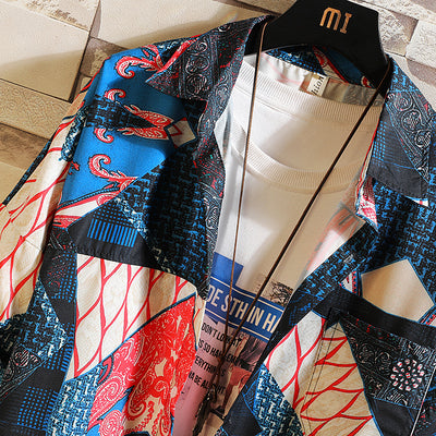 Camisa Casual de Manga Larga con Estampado Floral para Hombre - Image 2