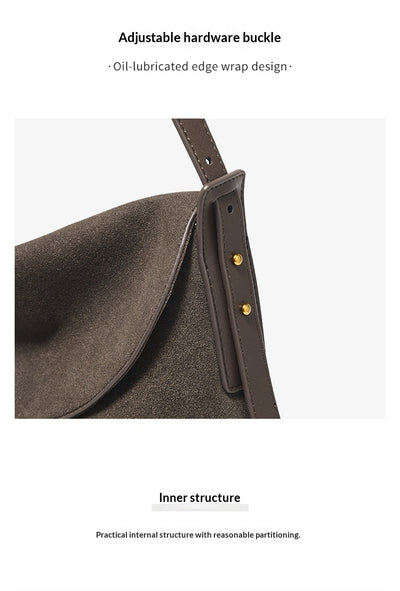 Bolso de Hombro Ante Sintético con Gran Capacidad y Correa Cruzada - Image 11