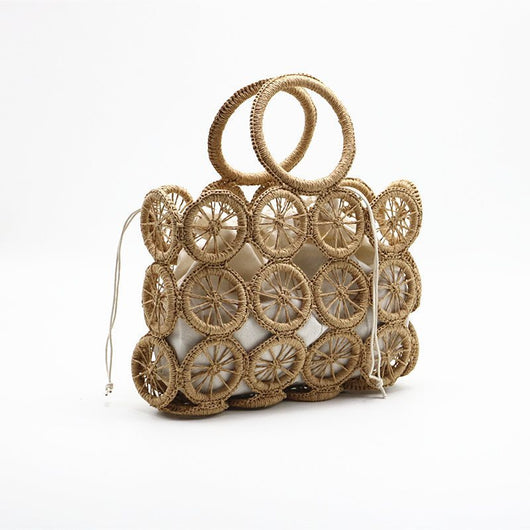 Bolsa Tejida de Papel y Fibra Natural con Asas Diagonales - Image 7