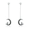 Aretes Largos de Plata Esterlina Brujas Místicas con Diseño de Orejas