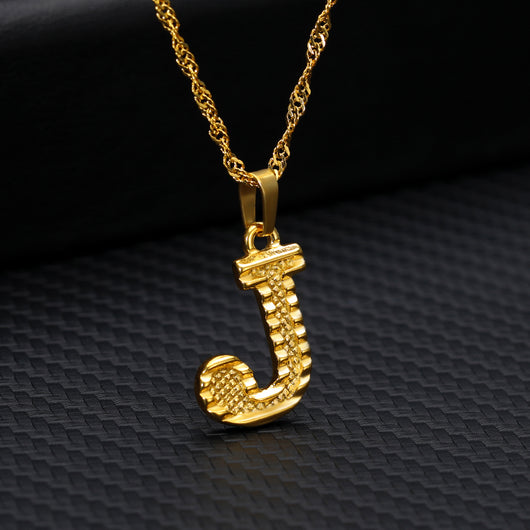 Collar con Colgante de 26 Letras Chapado en Oro - Image 12