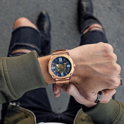Reloj Mecánico Hueco para Hombre con Diseño Transparente - Image 3