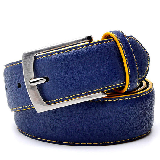 Cinturón de Cuero para Hombre con Hebilla de Pasador Estilo Casual - Image 5