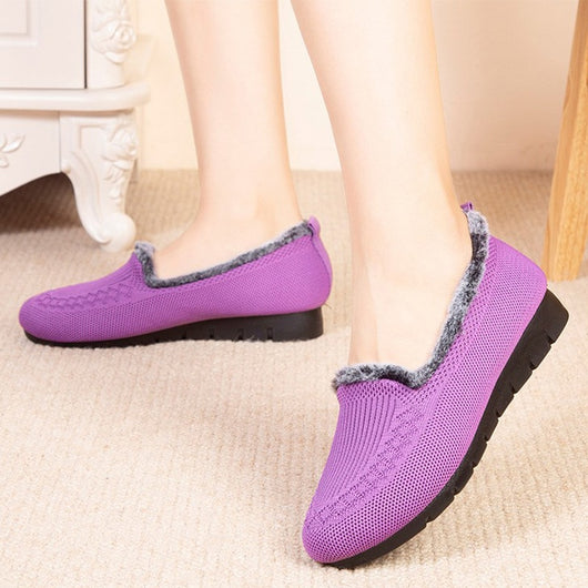 Zapatos de Algodón Artesanal con Forro Velvet Grueso