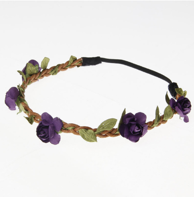 Diadema Tejida de Rosa para Niñas - Image 6