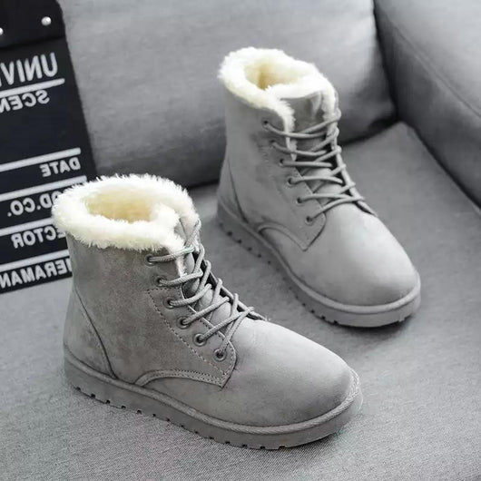 Botas de Nieve con Tubo Corto y Forro de Terciopelo