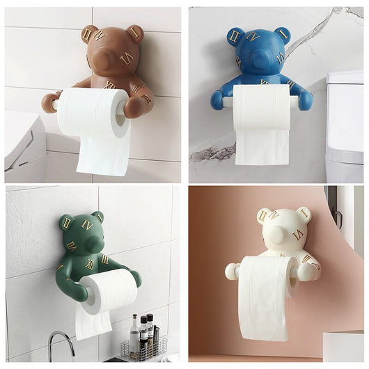 Dispensador de Papel Higiénico Decorativo con Cabeza de Oso