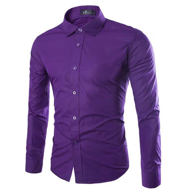 Camisa Polo Casual sin Planchado con Mangas Largas para Hombre - Image 19