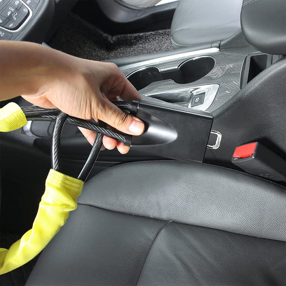 Candado Antirrobo de Acero para Volante con Cable de Seguridad