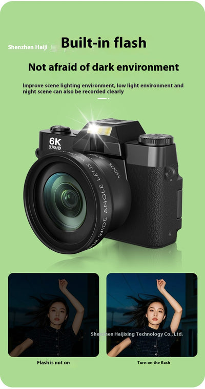 Cámara Mirrorless 6K HD Retro - Profesional y Compacta - Image 16