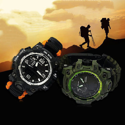Reloj de Supervivencia Táctico Impermeable con Cordón Paracaídas