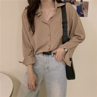 Camisa Suelta de Manga Larga Ligera para Mujer - Image 3