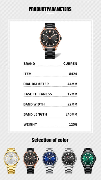Reloj de Acero Inoxidable para Hombre Resistente al Agua - Image 11